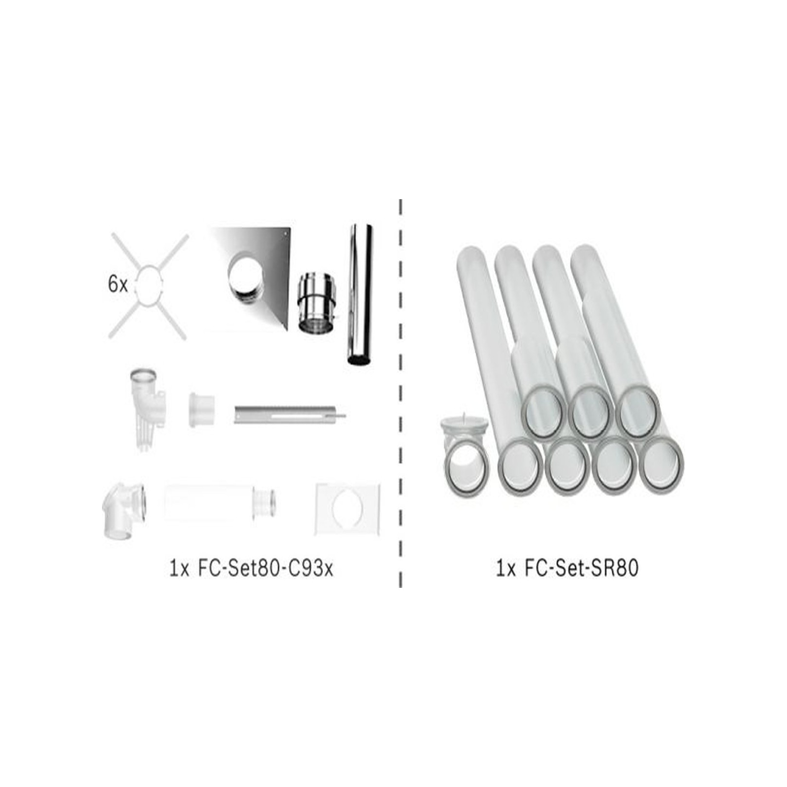 Bosch Abgas-Standardpaket BOPA FC01 S Schacht starr 80-125 10m RLU 7739619179