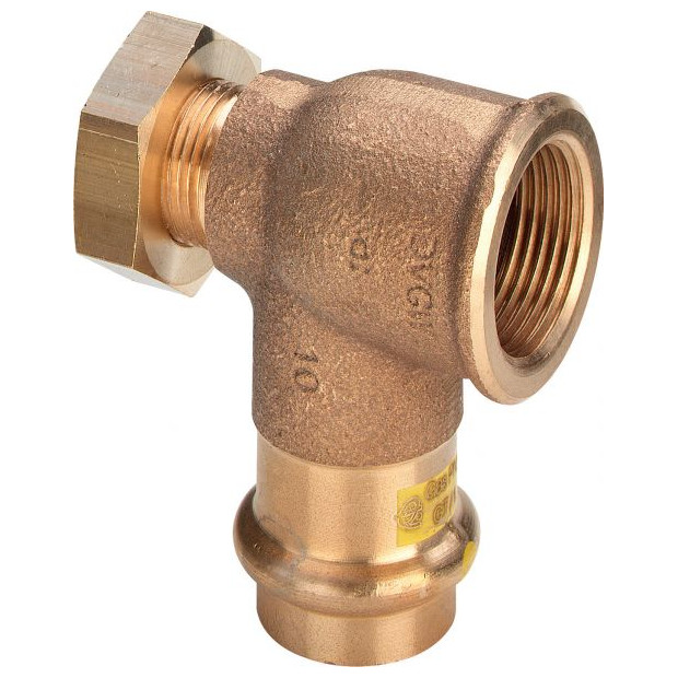 Viega Pressfitting Gas Winkel Profipress G 2614.6 22x1 Zoll Rotguss Innengewinde SC-Contur 473730