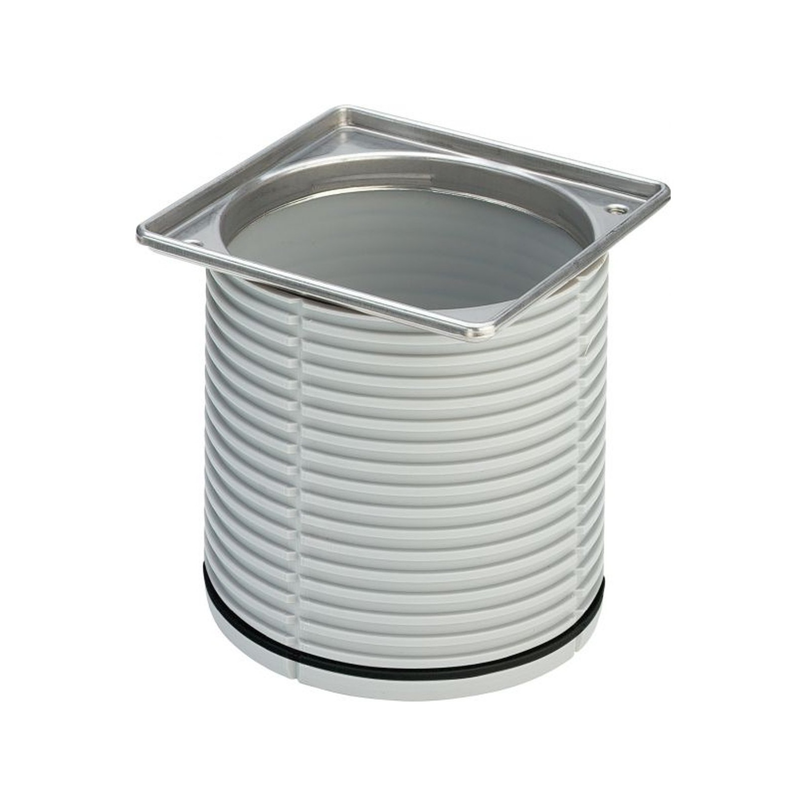 Viega Aufsatzrahmen 4949.1 Edelstahl 100x100 mm Advantix Rückstaudichtung 488987