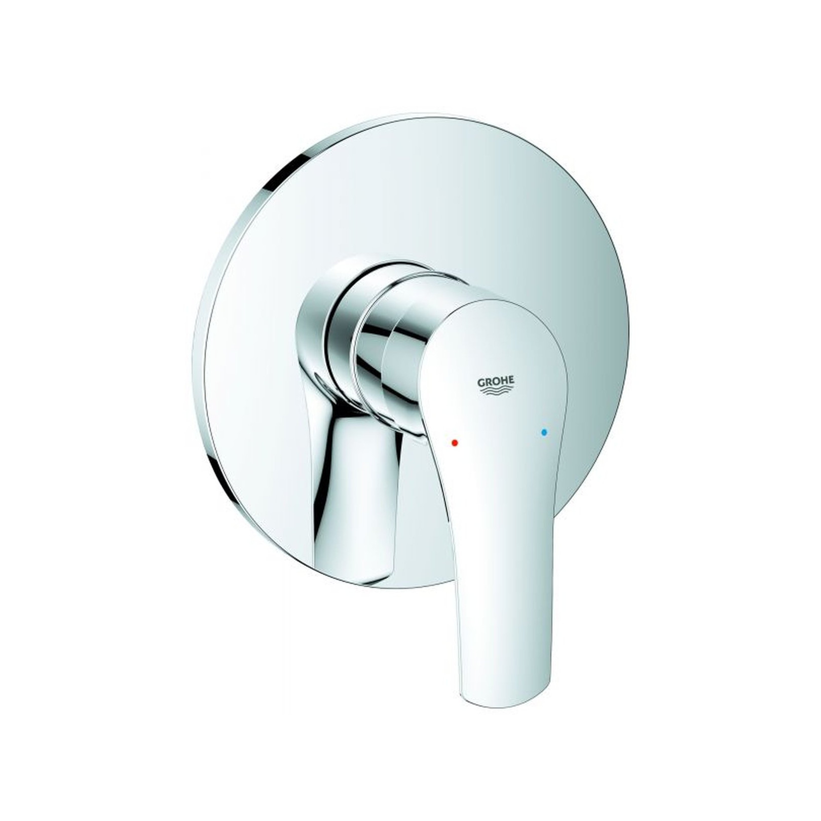 Grohe Einhebel-Brausebatterie Eurosmart Fertigmontageset Chrom SilkMove 46 mm Keramikkartusche 30 l/min 24042003