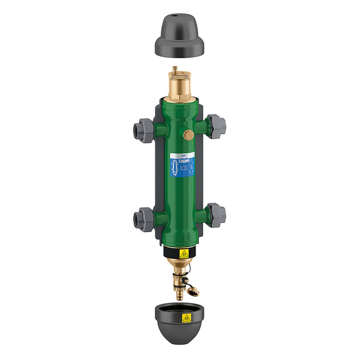Caleffi Hydraulische Weiche 549509 2-Zoll Stahl Isolierung Entlüfter Schlammabscheider