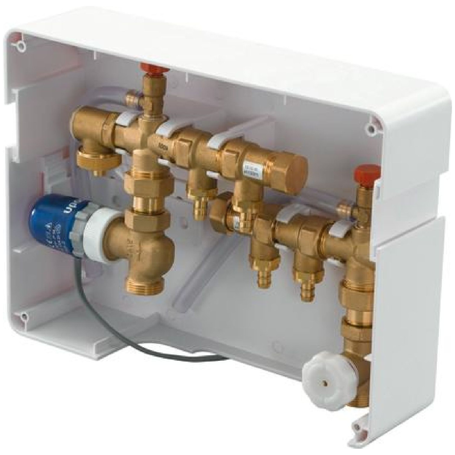 Uponor Fussbodenheizung Minitec Anschlussbox-UP 1x Einzelraumregelung 3-4 Eurokonus 1005270