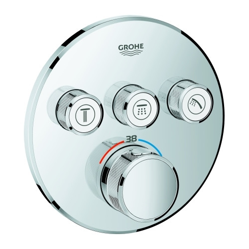 Grohe Thermostat Grohtherm SmartControl 3 Absperrventile rund TurboStat SmartControl chrom 29121000