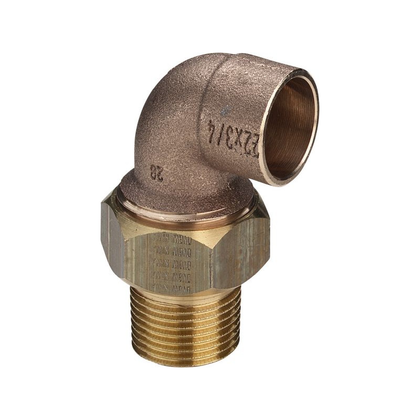 Viega Winkelverschraubung 22 mm x R 3/4 Rotguss konisch dichtend winklig Lötanschluss 114909