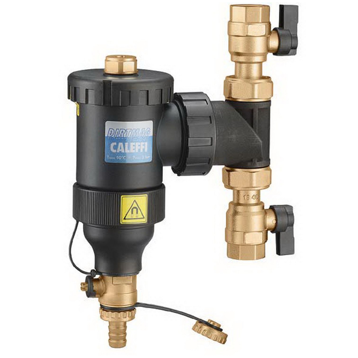 Caleffi Magnetit-Schlammabscheider DIRTMAGPLUS DN25 1 Zoll IG Absperrkugelhähne Technopolymer 545346