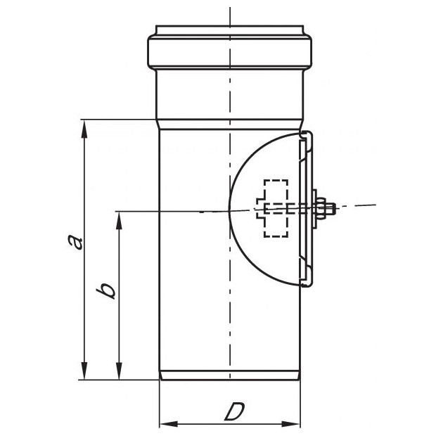 ACO PASSAVANT Reinigungsrohr PIPE d125 Edelstahl 1.4404 Steckmuffe Doppellippendichtung 0174.83.77