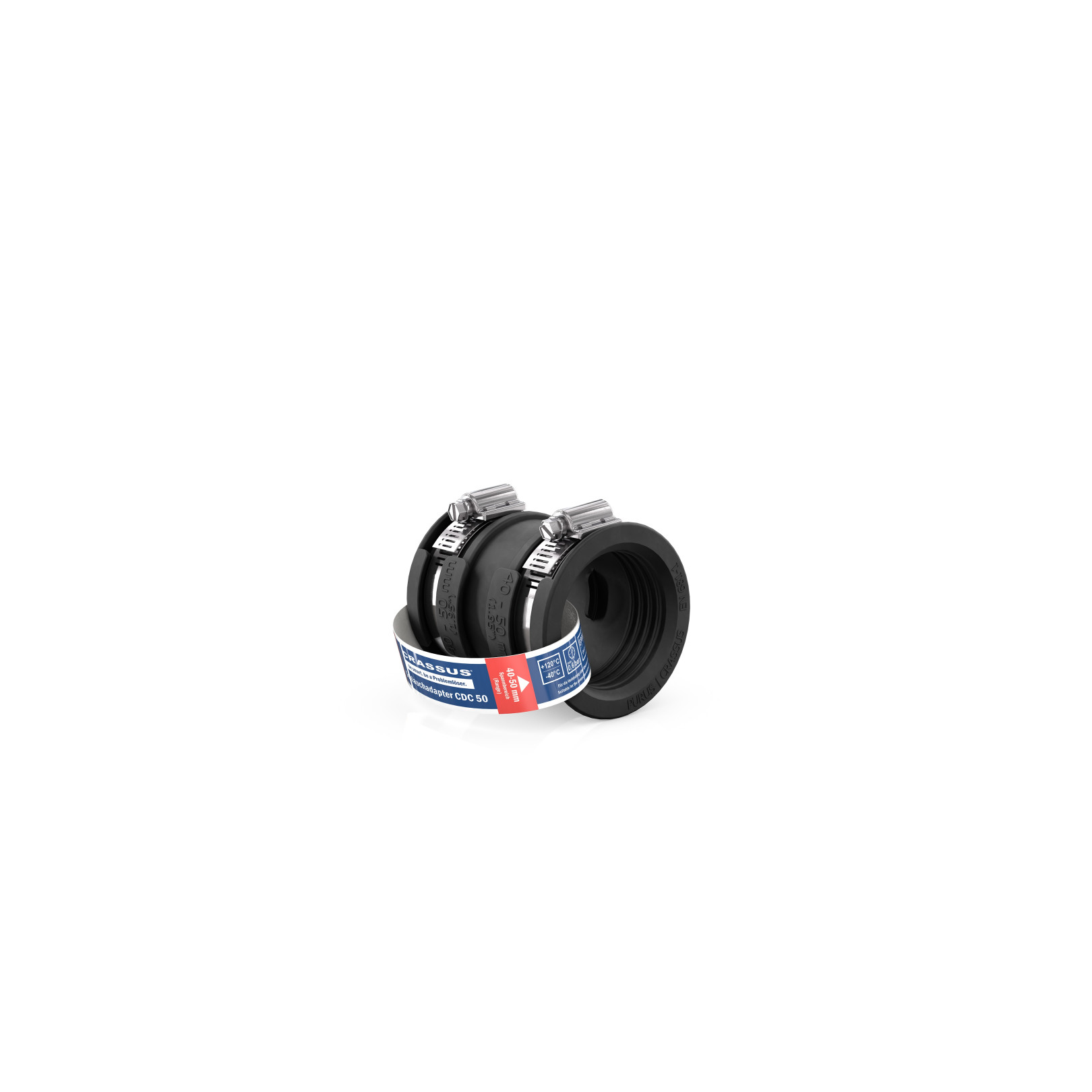 Crassus Schlauchadapter Typ 1 CDC 050 40-50mm EPDM V2A CRA14023