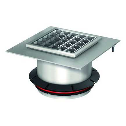 ACO PASSAVANT Aufsatzstück Variant-CR 200x200 Edelstahl rutschhemmend L15 9519.60.92