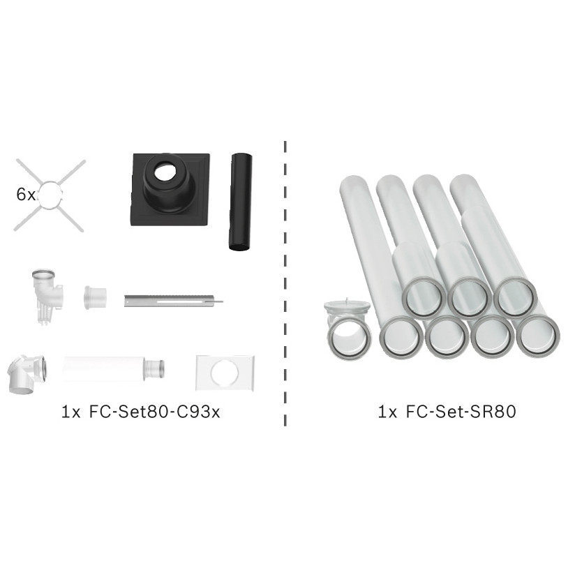 Bosch Abgas-Standardpaket BOPA FC01 Schacht starr 80-125 10m RLU 7739617749