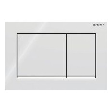 Geberit Betätigungsplatte Omega 30 2-Mengen weiß verchromt Kunststoff eckig 115080KJ1