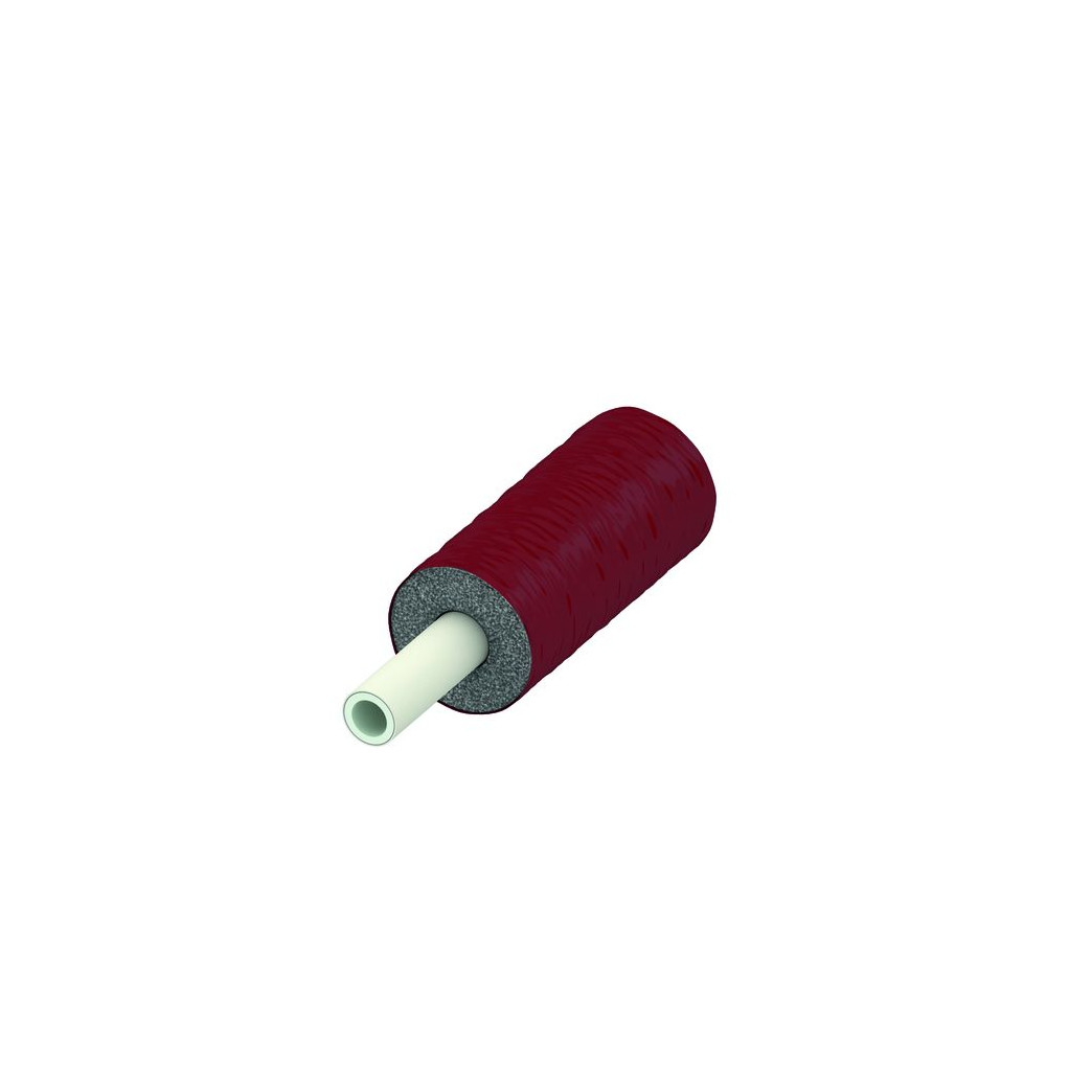 TECEflex Verbundrohr PE-Xc Al PE-RT rot vorgedämmt 25 RS 13 mm 731925