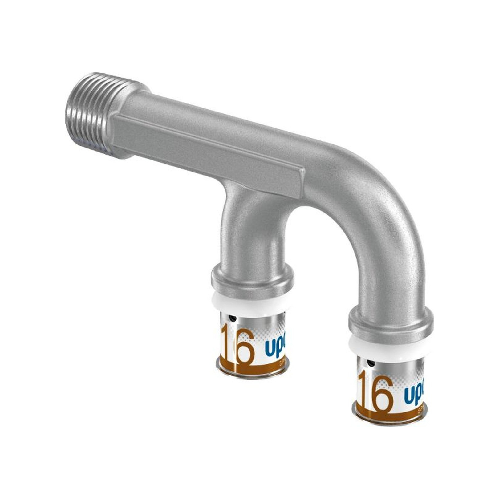 Uponor S-Press PLUS U-Armaturenanschluss 16mm DN15 Pressmuffe verzinnt DVGW 1070636