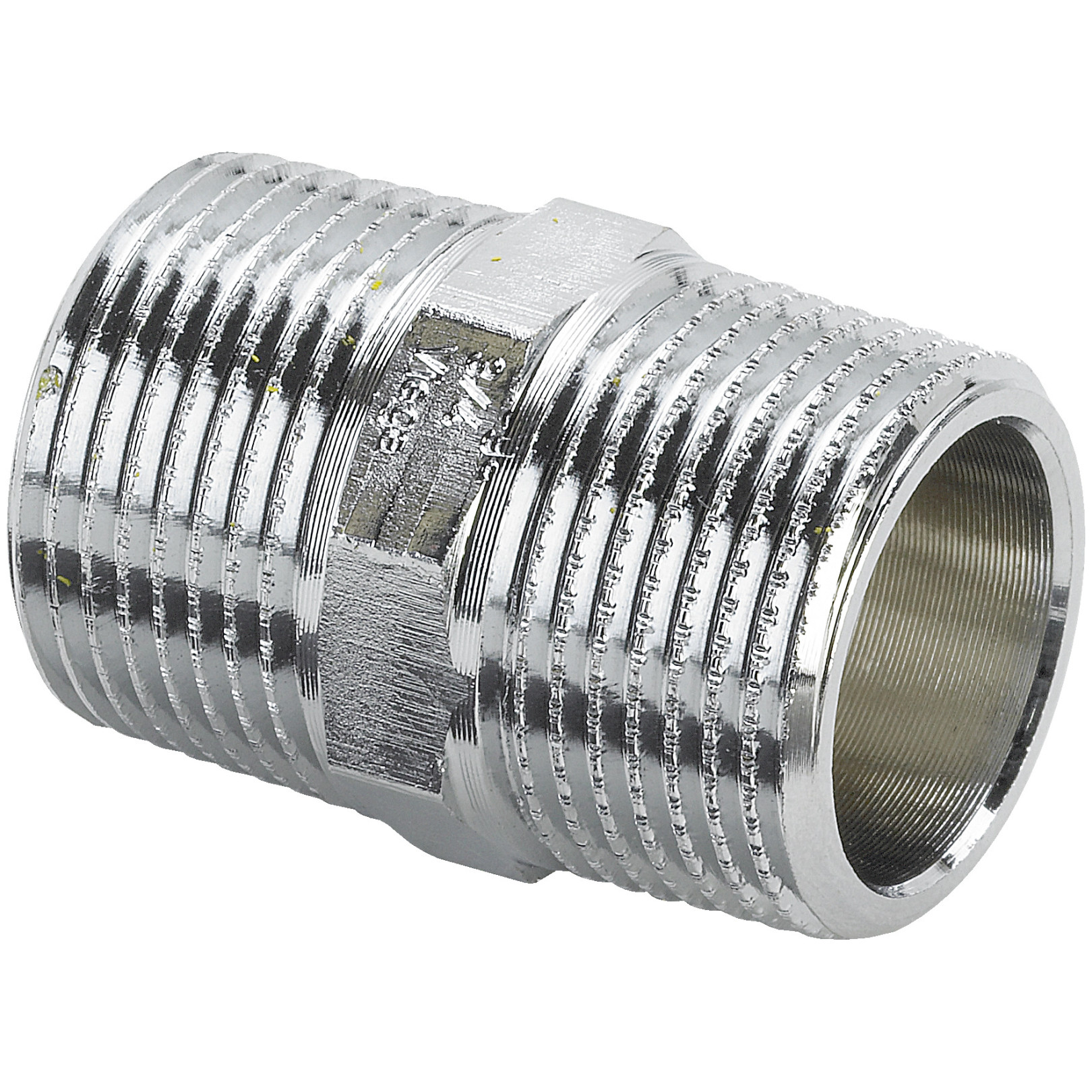 Viega Doppelnippel 3280 3-4 Zoll DVGW verchromt Mehrkant 447915