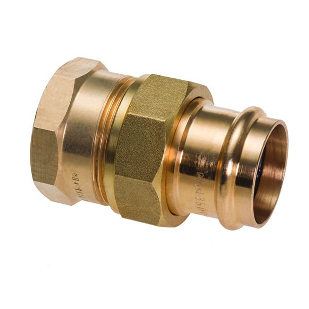 IBP Pressfitting Verschraubung B Press P4330G 42 mm 1 1-2 Zoll IG Rotguss flachdichtend P4330G04212000