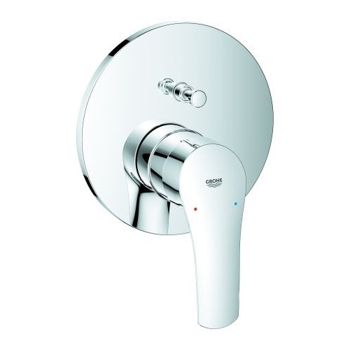 Grohe Einhebel-Wannenbatterie Eurosmart Fertigmontageset Chrom SilkMove 27 l/min 24043003