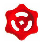 AALBERTS Handrad SEPPELFRICKE Modell 1949.31 SW 10.0-RD90 PA rot 0201315