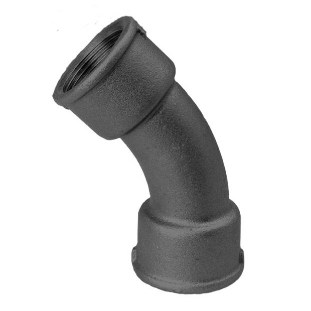 SCHMIDT HERMANN Temperguss-Bogen Nr.41 3-8-Zoll 45-Grad 2-IG schwarz 14041010