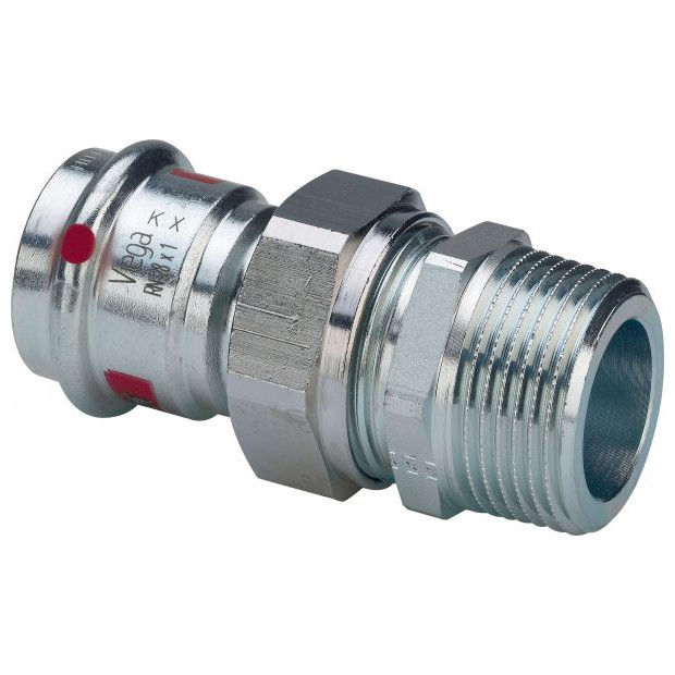 Viega Verschraubung Prestabo 1165 642341 22x1 unlegierter Stahl AG Flachdichtung SC-Contur HAN 642341