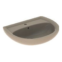 Geberit Waschtisch Renova 65x51cm Sanitärkeramik mittiges Hahnloch Überlauf bahamabeige 223065080