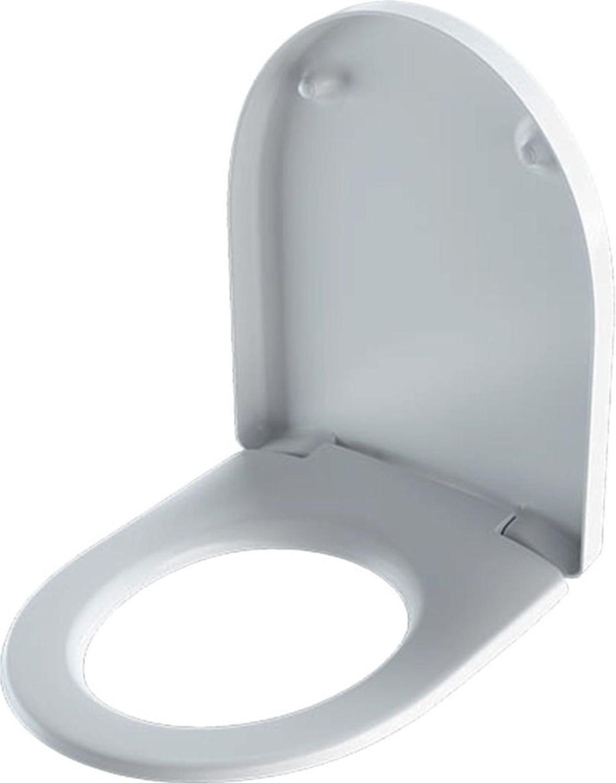 Geberit WC-Sitz Renova Plan weiß Duroplast Absenkautomatik Befestigung von oben Messing Scharnier 573085000