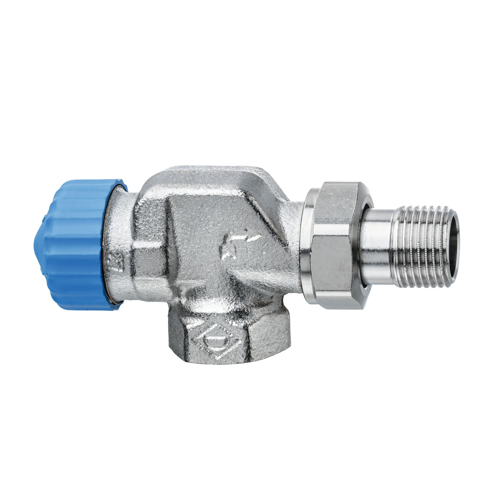IMI Heimeier Thermostat-Ventilunterteil 2245-02.000 1-2 Zoll Axial Rotguss vernickelt