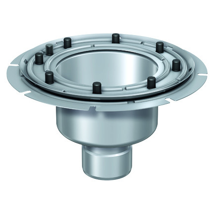 ACO Passavant Bodenablauf Variant-CR DN100 90 Grad Pressdichtungsflansch 2,0l/s 9519.20.00
