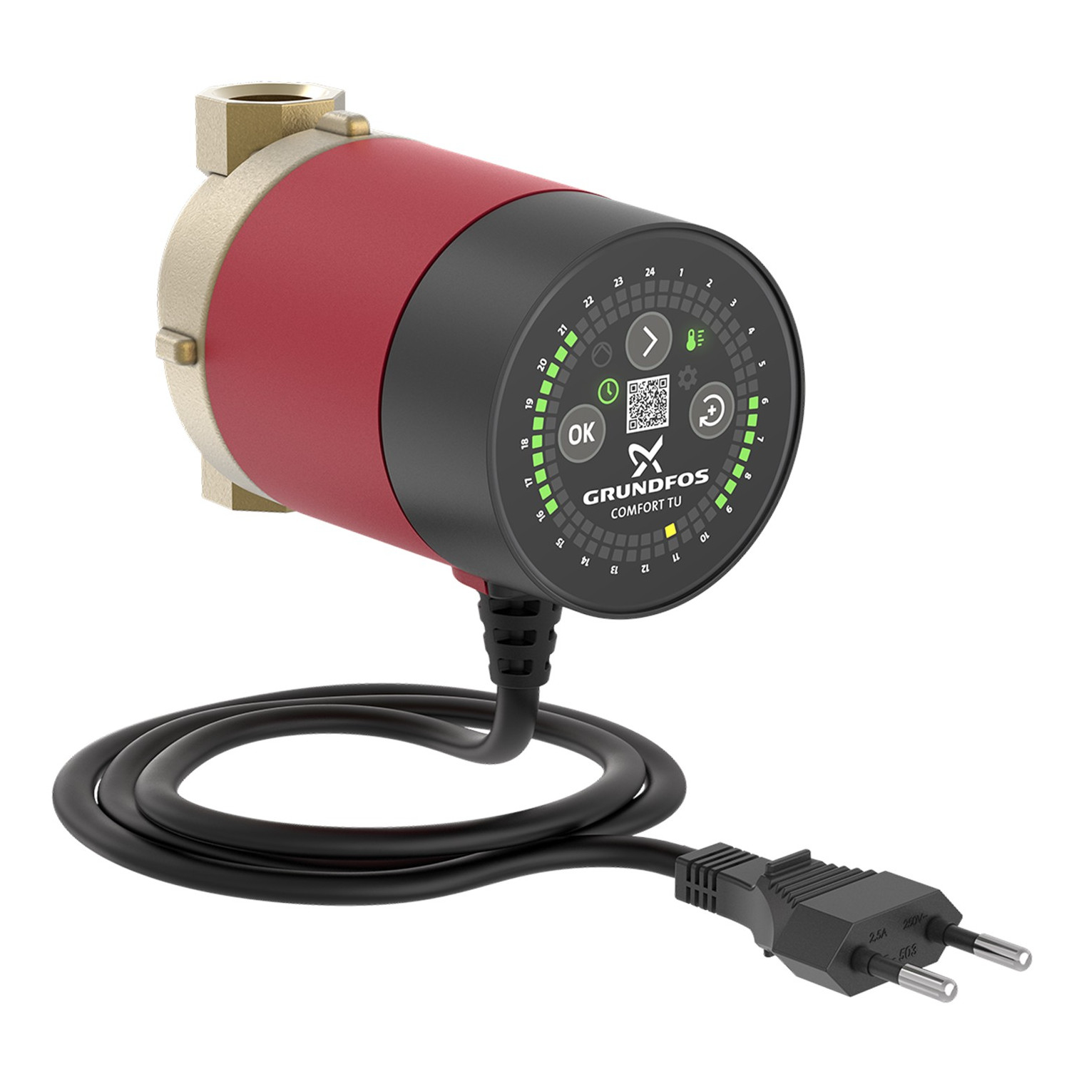 Grundfos Zirkulationspumpe COMFORT 15-14 B TU DACH Hocheffizienz Permanentmagnetmotor Zeitschaltuhr 93093850