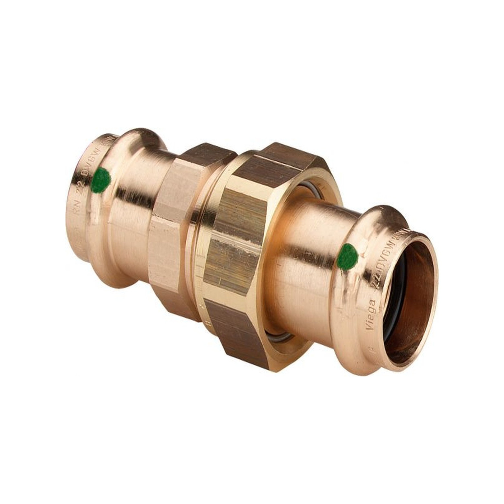Viega Pressfitting Sanpress 2260 Verschraubung 22mm Rotguss Siliziumbronze SC-Contur EPDM 126124