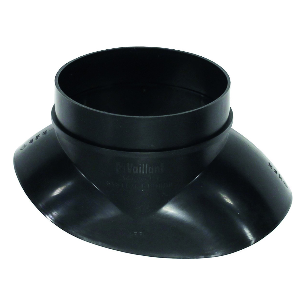 Vaillant Adapter Abgassystem Klöber Grundplatte KE 20-50 Grad DN60/100 DN80/125 schwarz 009058