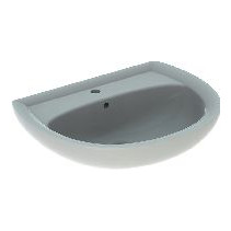 Geberit Waschtisch Renova 65x51cm Hahnloch mittig Überlauf pergamon 223065068