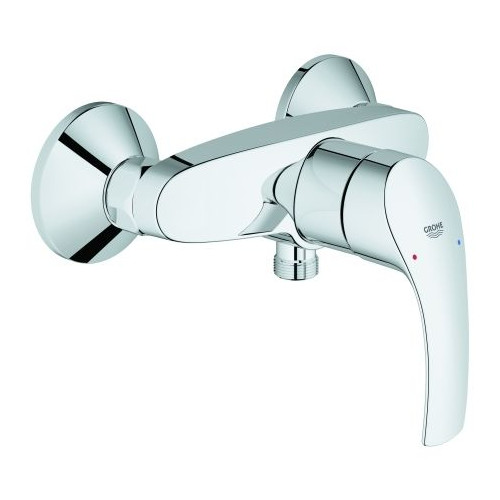 Grohe Brausearmatur Eurosmart 33555002 Einhebel-Wandmontage chrom SilkMove 35 mm Keramikkartusche Rückflussverhinderer