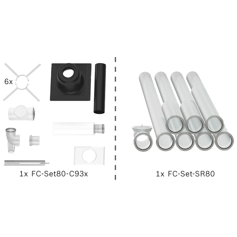 Bosch Abgas-Standardpaket BOPA FC11 Schacht starr 80-125 10m RLU 7739617750