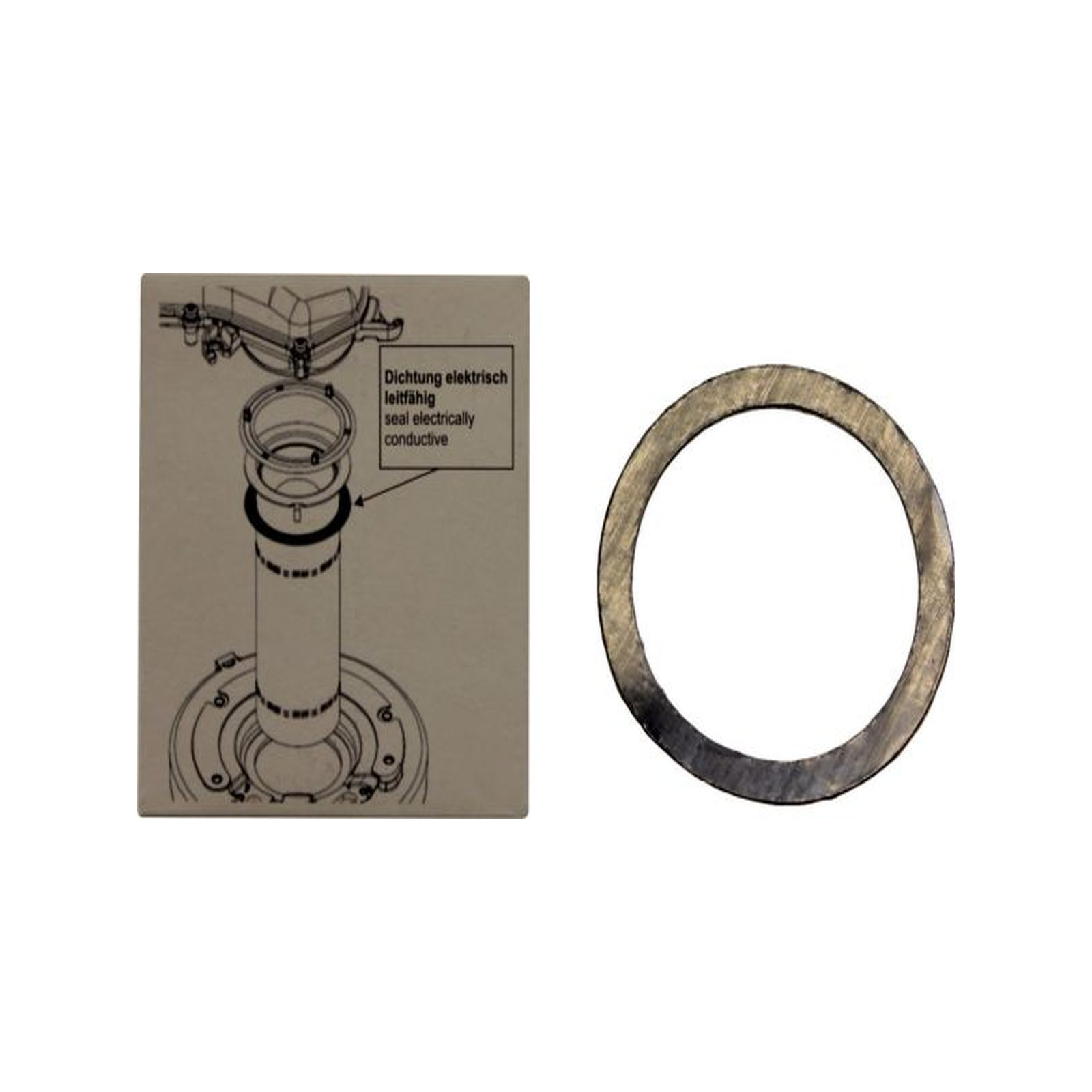 Wolf Graphitdichtung elektrisch leitfähig 79,8x63,6x0,25 Hochtemperatur 3910434