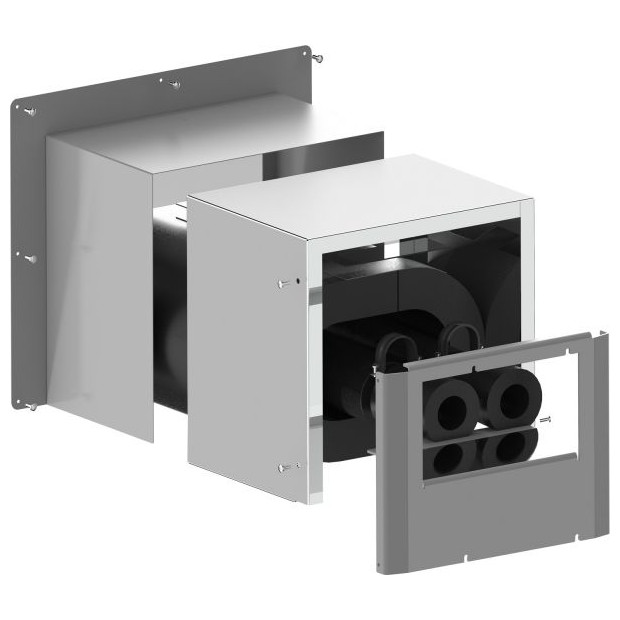 BOSCH Zubehoer Luftwaermepumpe AHWA1 Abdeckhaube Wandmontage AW OR GEG-Daemmung silber 8738214737