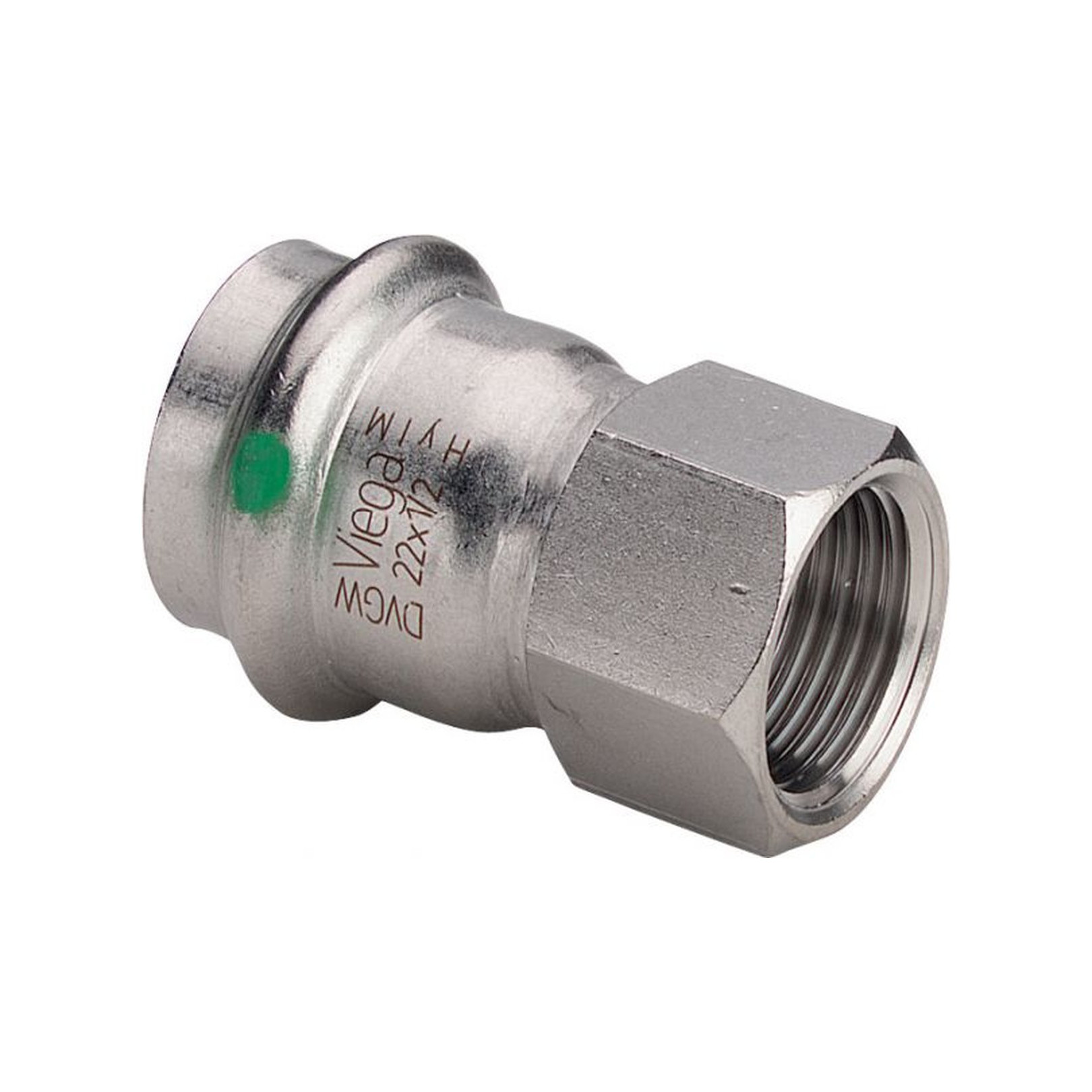 Viega ÜbergangsStück Sanpress Inox 2312 54 mm Rp 2 SC-Contur Edelstahl EPDM Mehrkant 436681