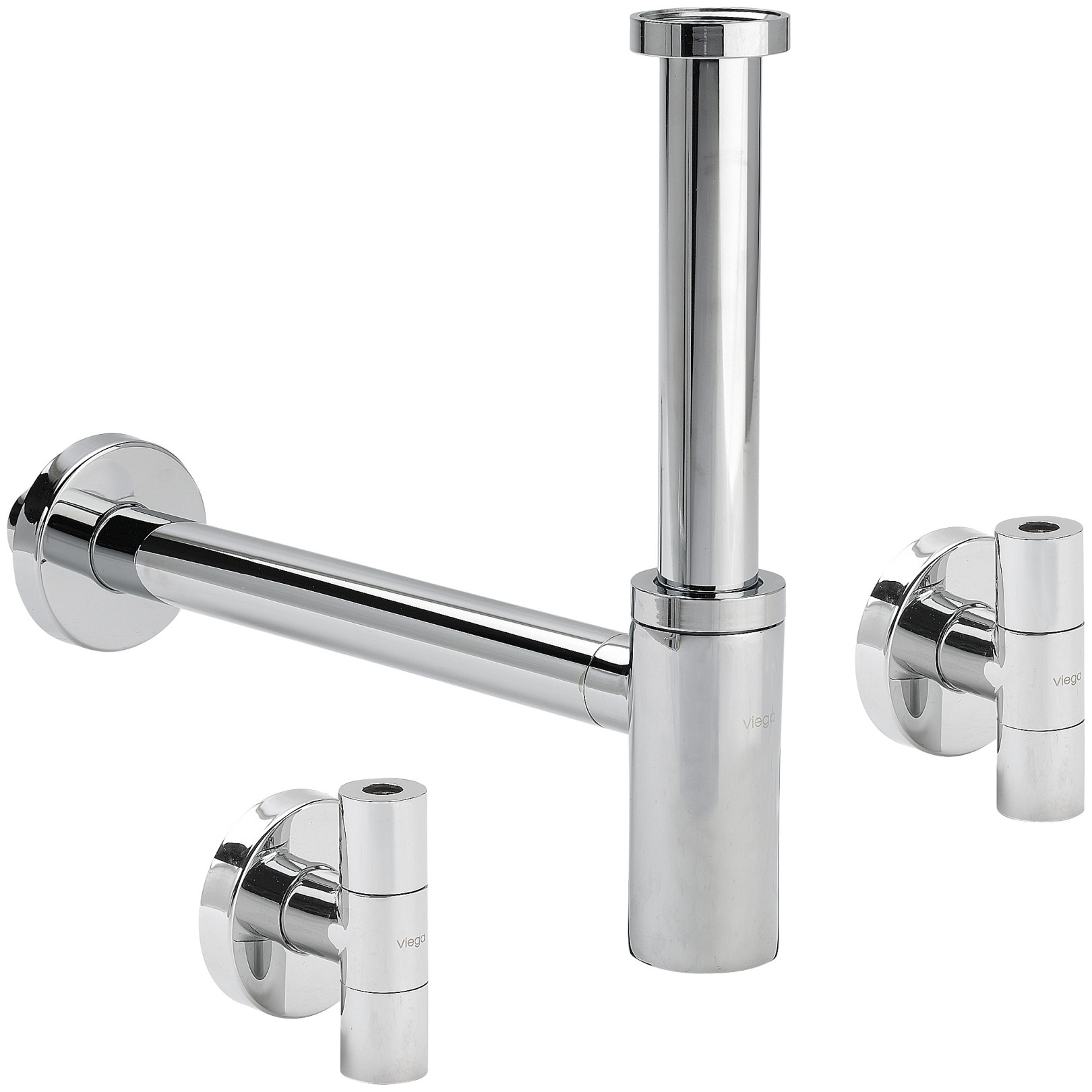 Viega Geruchverschluss Eleganta Set 1 5788.4 verchromt Messing 2 Visign Eckventile 492489