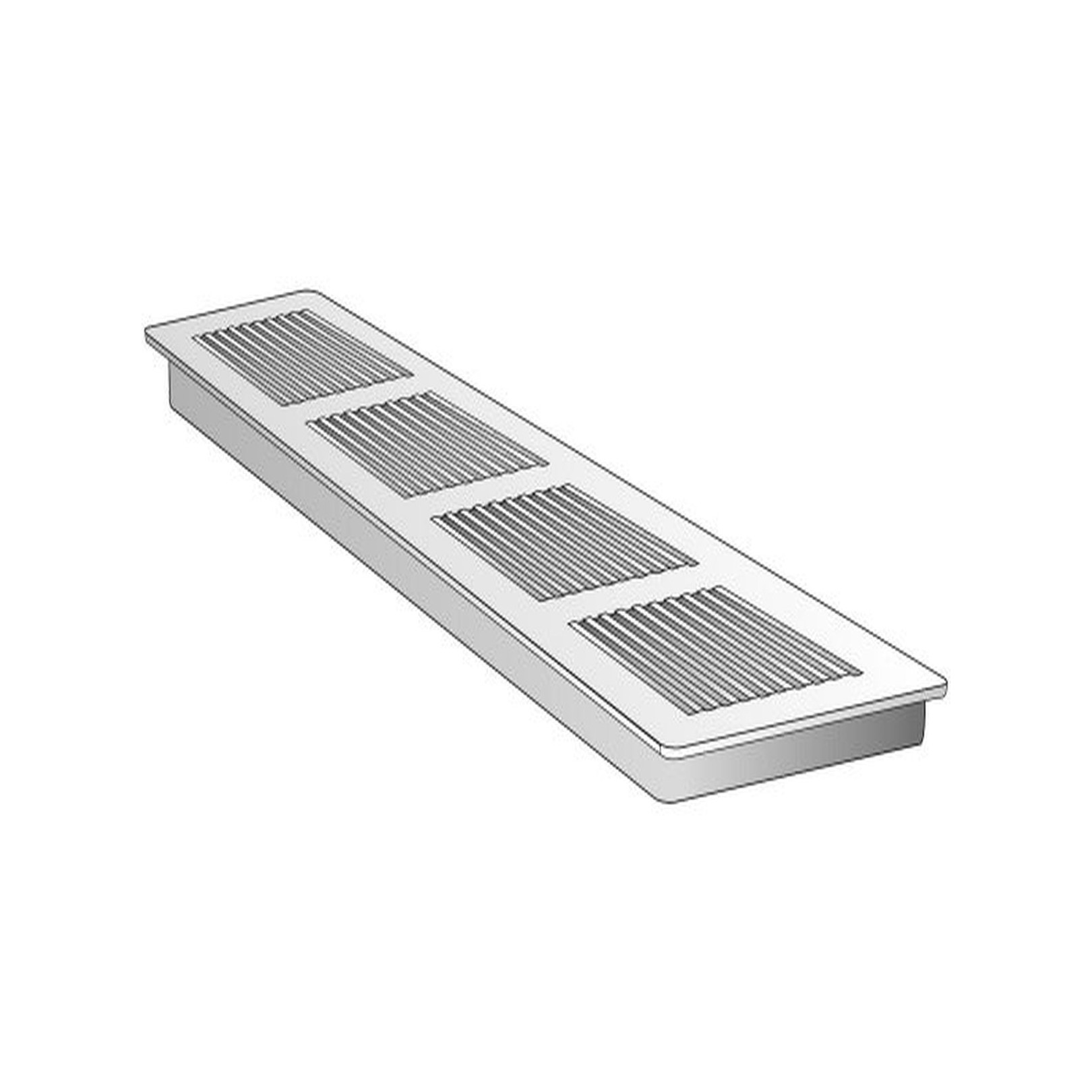 Helios Lüftungsgitter LG 400/100 Aluminium matt eloxiert 400x100 mm strömungsgünstig langlebig 60308