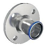 Geberit Flansch Mapress Edelstahl PN10 Pressmuffe d108 Pressindikator CIIR Dichtring 33741