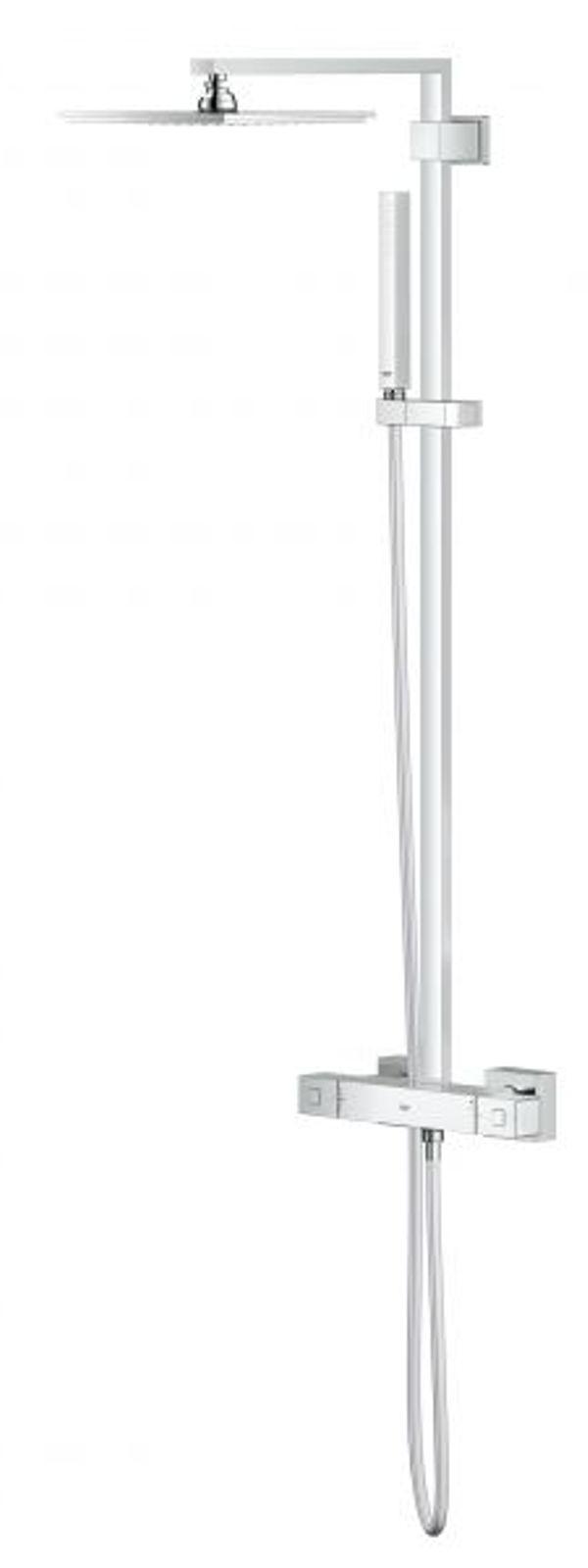 GROHE Duschsystem Euphoria Cube 230 Thermostat Wandmontage Chrom Kopfbrause Handbrause 26087000