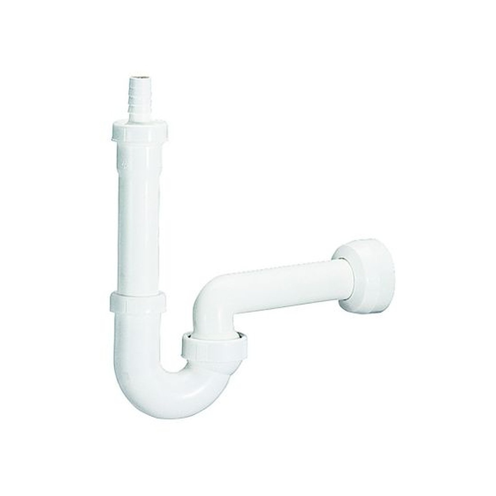 DALLMER Waschgeräte-Geruchverschluss DN 40 Rosette Schlauchtülle Anschlussbogen Polypropylen 030016