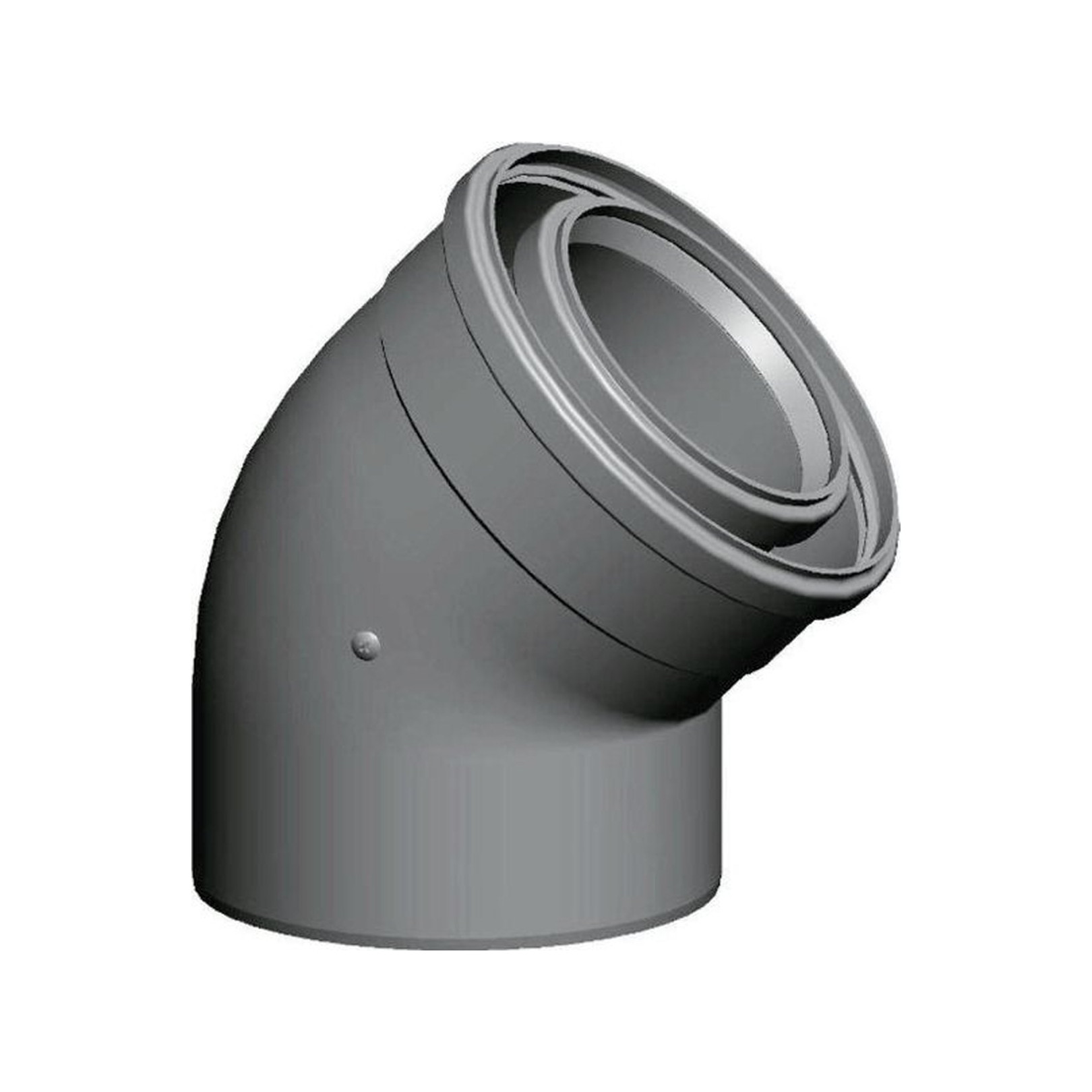 Wolf Abgasrohrbogen DN110/160 45 Grad konzentrisch steckbar 2 Stück weiß 2651545