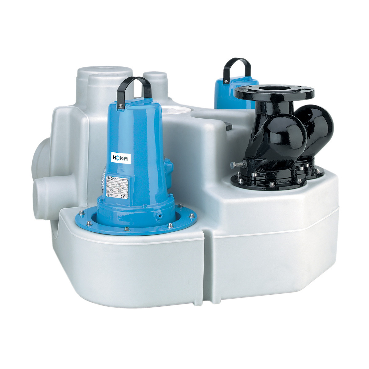 Homa Pumpe Abwasser-Hebeanlage Sanistar 210 D Doppelhebeanlage 2 Pumpen 9805452.01