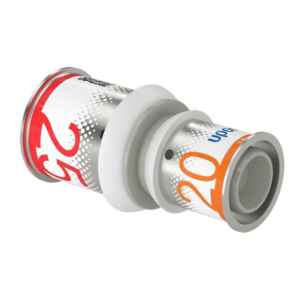 UPONOR S-Press PLUS Kupplung reduziert PPSU 25-20 Edelstahl Presshülse Sichtfenster 1039939