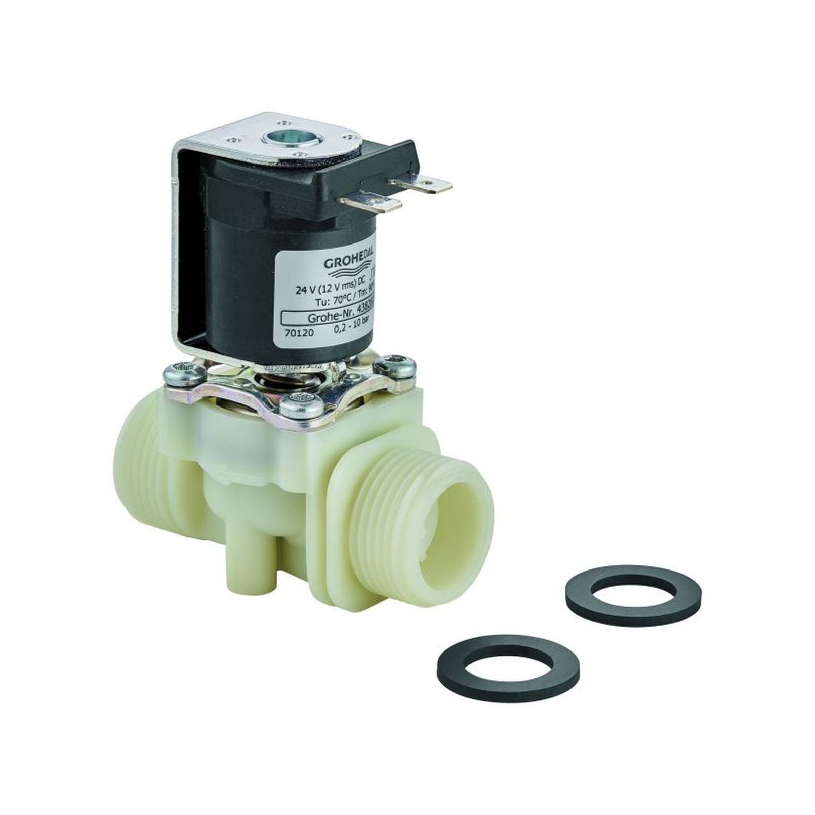 GROHE Magnetventil 43828 komplett Infrarot-Elektronik Schmutzfangsieb 24 V 43828000