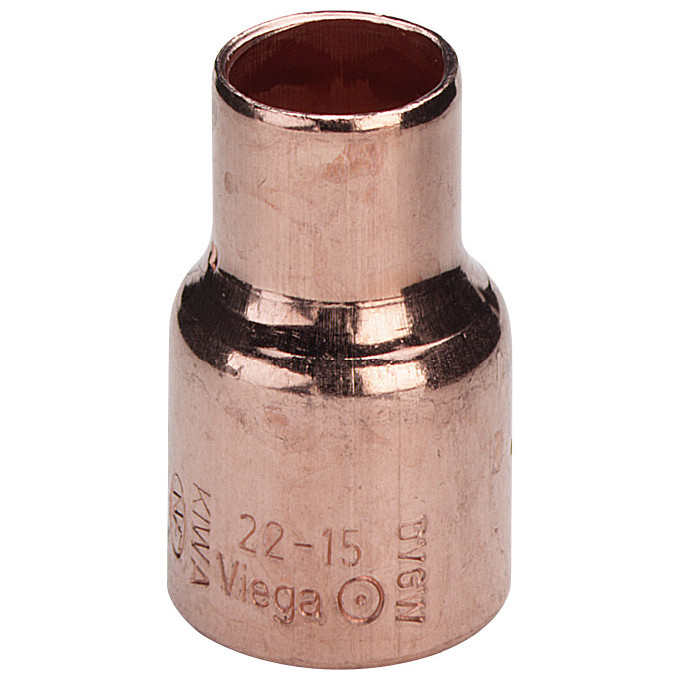 Viega Kupfer Muffe 95240 reduziert 15x10mm Lötfitting 110154