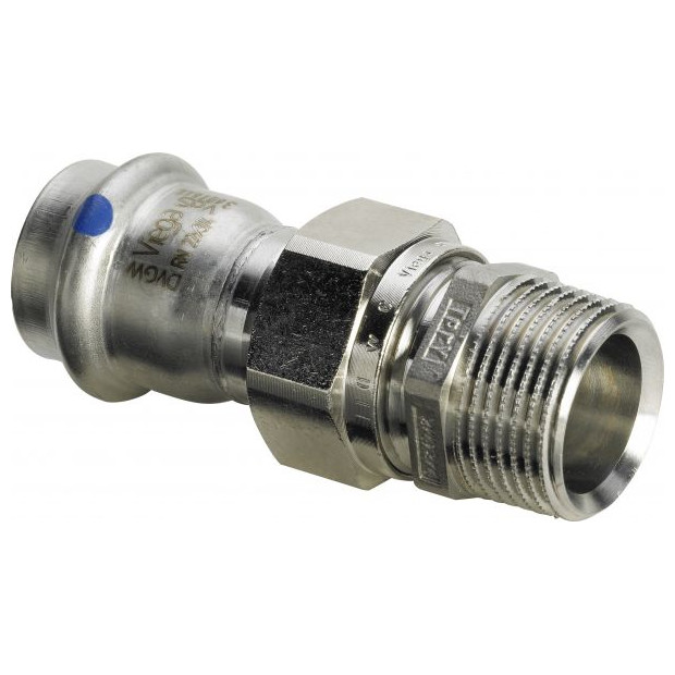 VIEGA Verschraubung Sanpress Inox 2365LF SC-Contur LABS-frei 28mm G1 EPDM 666576