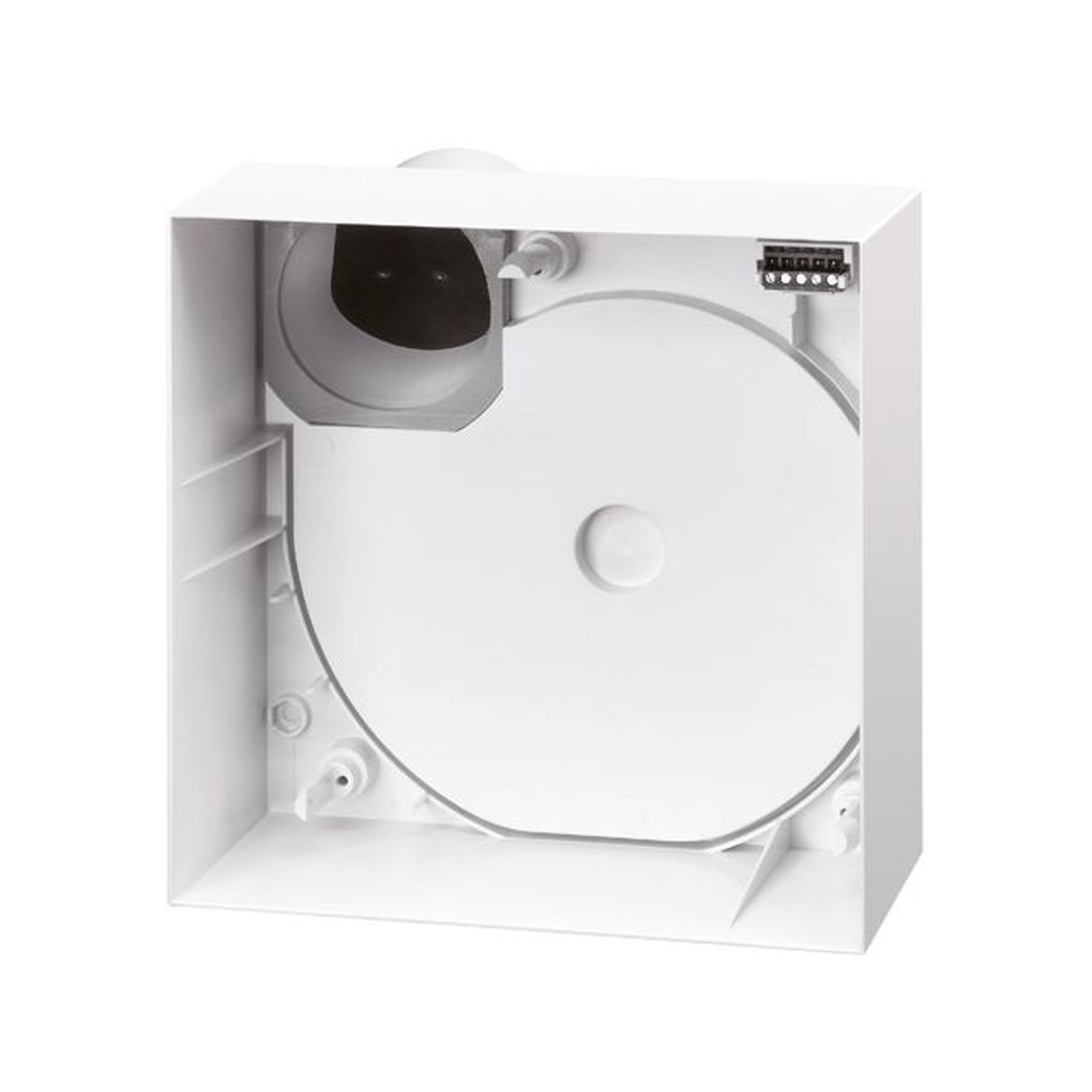 Helios Aufputzgehäuse ELS-GAP DN80 Ausblasstutzen schlagfester Kunststoff alpinweiß 08127