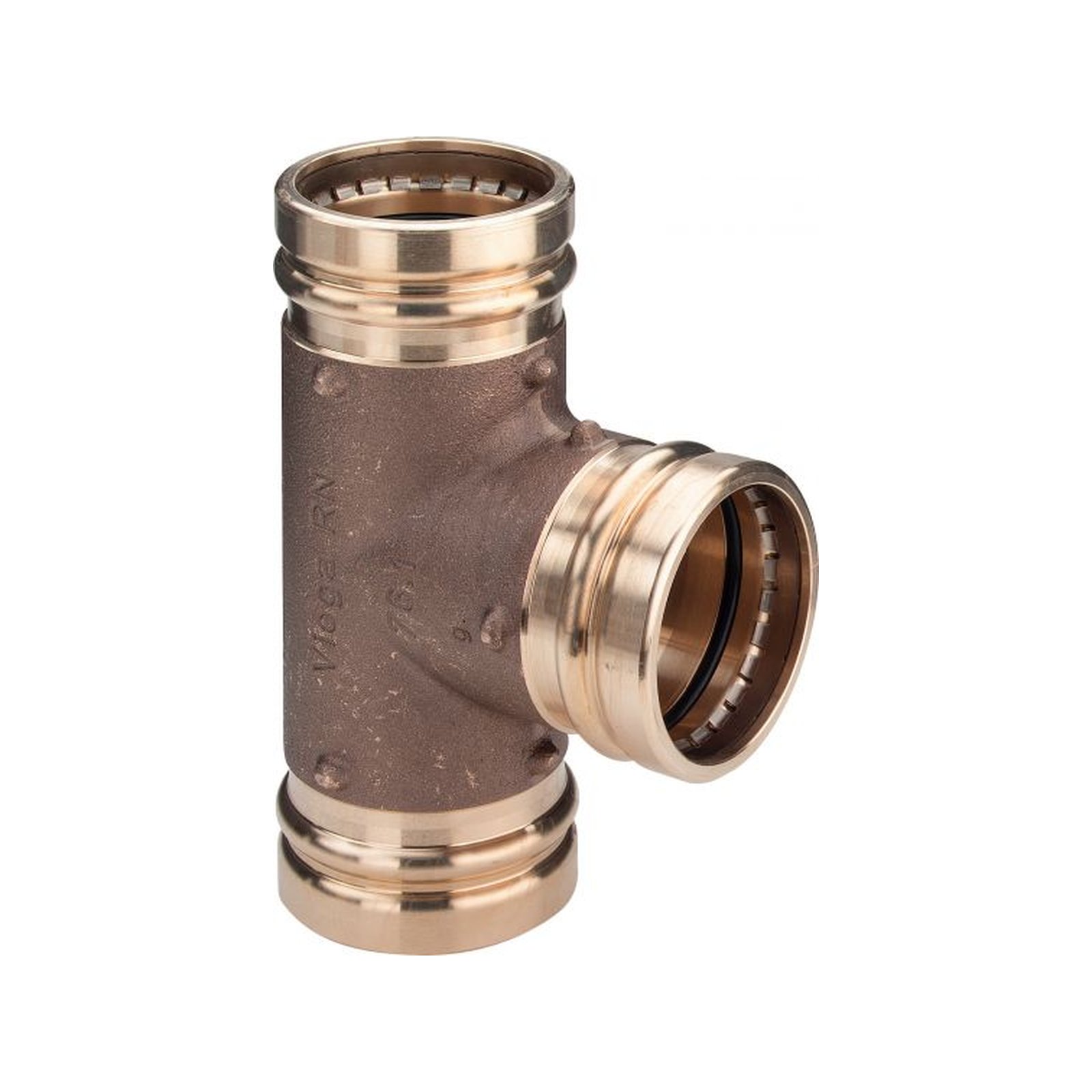 Viega Sanpress XL-T-Stück 88,9x54x88,9 mm Rotguss Pressanschluss EPDM Schneidringe 354404