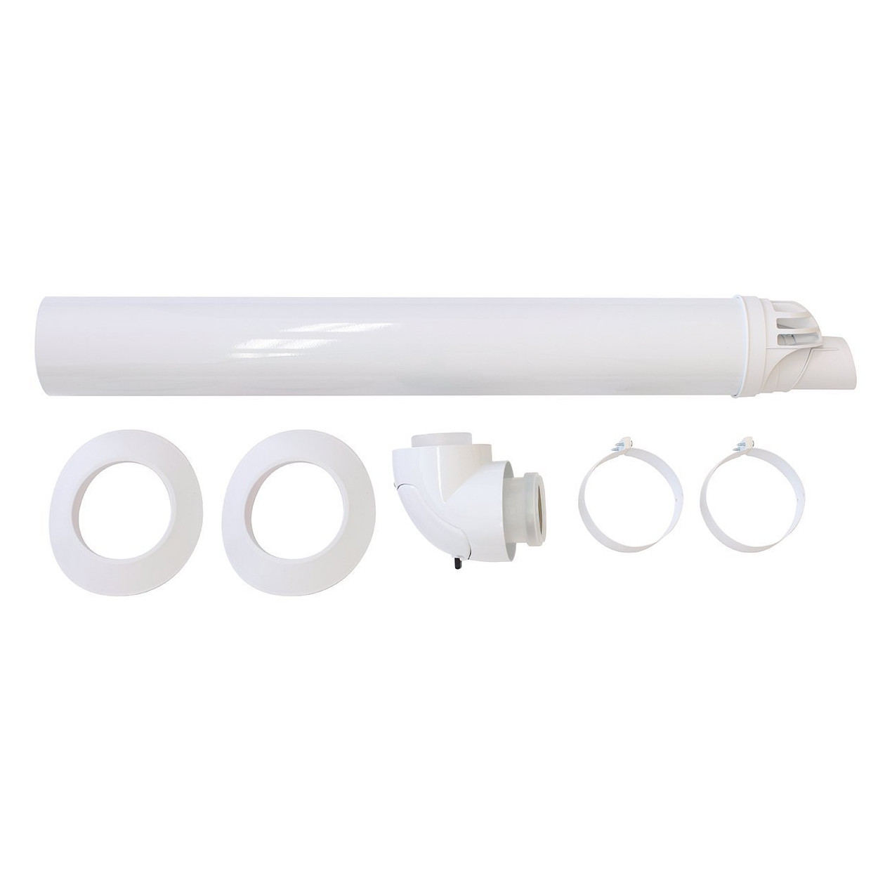 Vaillant Wand-Dachdurchführung 60/100 mm PP waagerecht Reinigungsbogen 87 Grad 0020219516