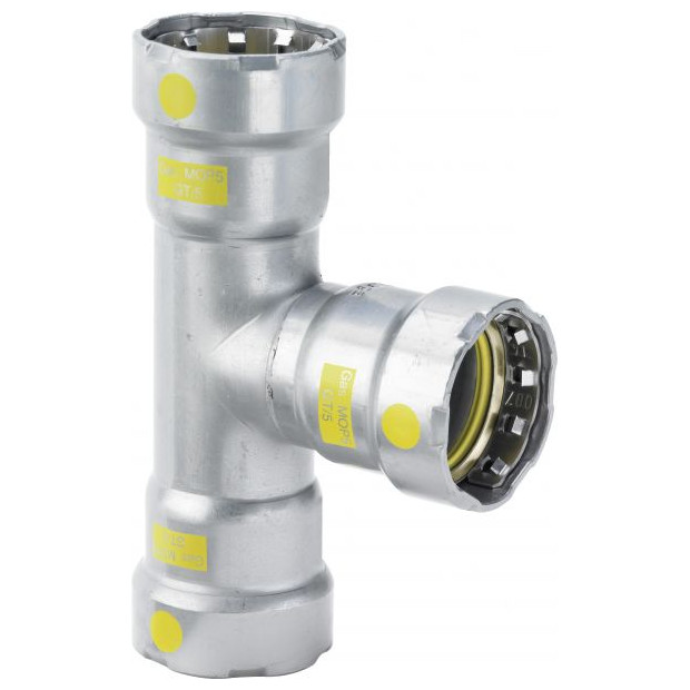 Viega T-Stück Megapress-G 4618 2 Zoll Stahl verzinkt Pressanschluss SC-Contur 739669